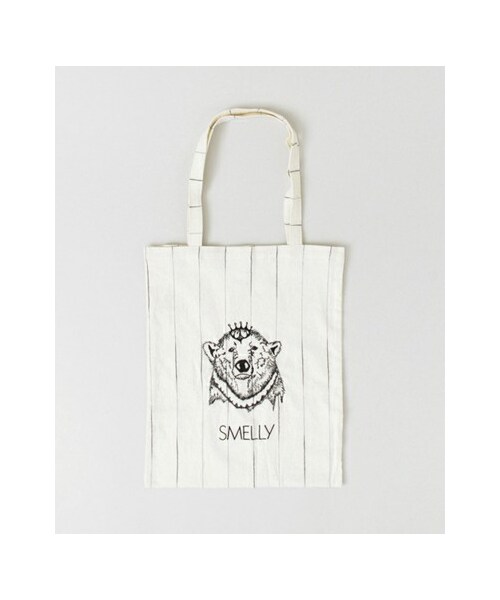 SMELLY(スメリー)の「エコバッグ(バッグ・レディース・PIN STRIPE/GY FLOWER/ZIGZAG・one)」の1枚目の写真