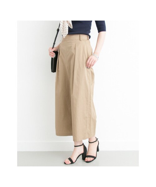 URBAN RESEARCH(アーバンリサーチ)の「綿麻クロップドワイドパンツ(パンツ・レディース・Lt.BEIGE/NAVY・36/38)」の5枚目の写真