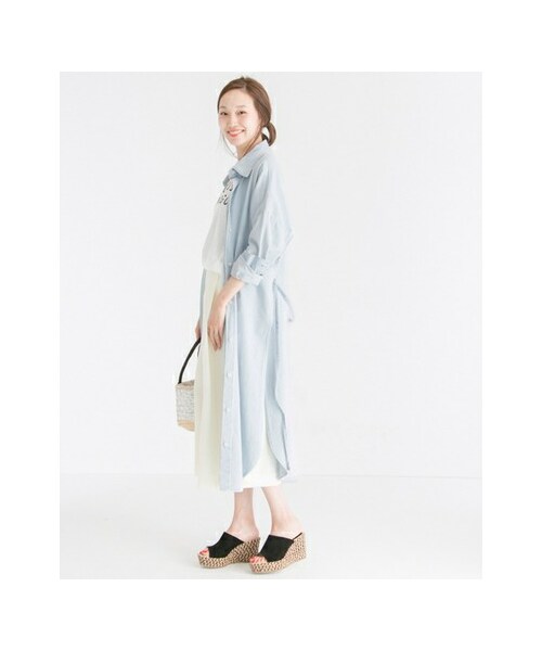 URBAN RESEARCH(アーバンリサーチ)の「LUCDNM SHIRTS ONE-PIECE(ワンピース/ドレス・レディース・WHT/KHK/DENIM・FREE)」の9枚目の写真