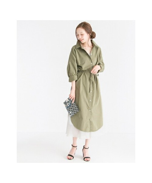 URBAN RESEARCH(アーバンリサーチ)の「LUCDNM SHIRTS ONE-PIECE(ワンピース/ドレス・レディース・WHT/KHK/DENIM・FREE)」の6枚目の写真