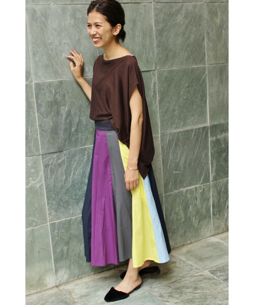 IENA（イエナ）の「IENA LA BOUCLE マルチカラー パラソルスカート  