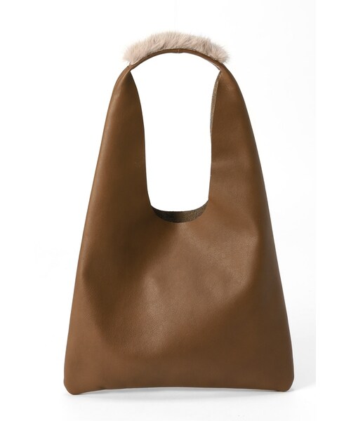 Spick & Span（スピックアンドスパン）の「別注 MinkFurツキミニワンショルダー◆（バッグ・ブラック A/ベージュ・フリー）」の2枚目の写真