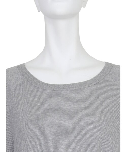 Ungrid(アングリッド)の「ワッフルワイドロングスリーブTee(トップス・レディース・オフホワイト/グレー/ブラック/ネイビー・F)」の11枚目の写真