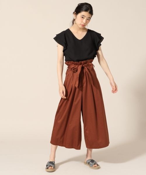 LOWRYS FARM(ローリーズファーム)の「Cウエストリボンスカンツ(パンツ・ブラック/ブラウン/デニム・F)」の4枚目の写真