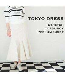 TOKYO DRESS | TOKYO DRESS(トーキョードレス) ストレッチコール　ペプラムスカート(スカート)