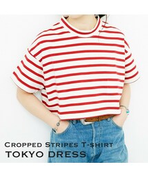 TOKYO DRESS | TOKYO DRESS(トーキョードレス) クロップドボーダーTシャツ(Tシャツ/カットソー)