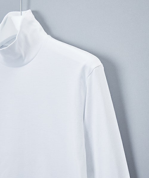 JOHN LAWRENCE SULLIVAN（ジョンローレンスサリバン）の「JOHN LAWRENCE SULLIVAN タートルネックカットソー（Tシャツ/カットソー・メンズ・ホワイト/ブラック/ローズ・MEDIUM/LARGE）」の8枚目の写真