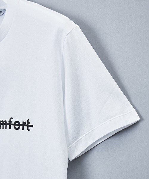 JOHN LAWRENCE SULLIVAN（ジョンローレンスサリバン）の「JOHN LAWRENCE SULLIVAN クロスプリントTシャツ（Tシャツ/カットソー・メンズ・ホワイト/ブラック/ローズ・MEDIUM/LARGE）」の6枚目の写真