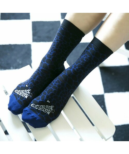 Onyva（オニヴァ）の「Onyva(オニヴァ)ジラフ　ソックス（ソックス/靴下・レディース・ホワイト/ブラック・Free）」の2枚目の写真