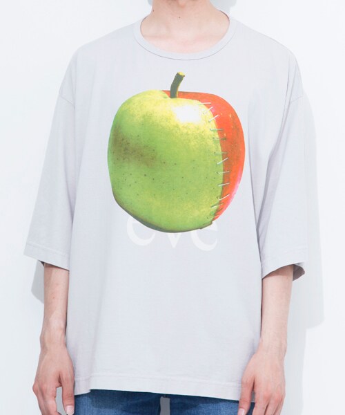 SHAREEF(シャリーフ)の「【ONLINE限定】アップルプリントBIG TEE(その他・メンズ・BLK/GRY・1/2)」の5枚目の写真