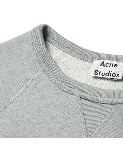 Acne Studios(アクネストゥディオズ)の「Acne Studios College Loopback Cotton-Jersey Sweatshirt(スウェット・メンズ・Black/White/Gray・XS/S/M/L/XL)」の9枚目の写真