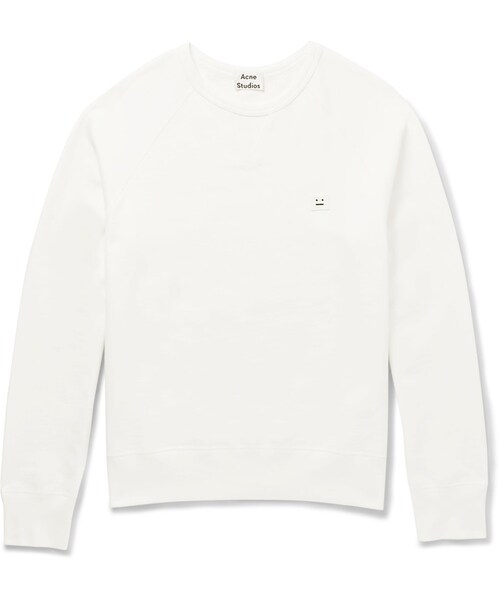 Acne Studios(アクネストゥディオズ)の「Acne Studios College Loopback Cotton-Jersey Sweatshirt(スウェット・メンズ・Black/White/Gray・XS/S/M/L/XL)」の2枚目の写真