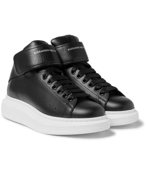 Alexander McQueen(アレキサンダーマックイーン)の「Alexander McQueen Exaggerated-Sole Leather High-Top Sneakers(スニーカー・メンズ・Black・EU39/EU40/EU41/EU41.5/EU42/EU42.5/EU43/EU43.5/EU44/EU45/EU46)」の7枚目の写真