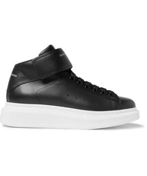 Alexander McQueen | Alexander McQueen Exaggerated-Sole Leather High-Top Sneakers(スニーカー)