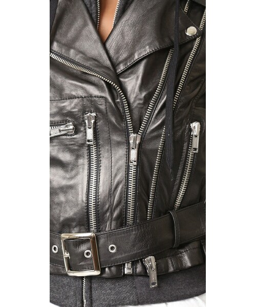 R13（アールサーティーン）の「R13 Hooded Leather Moto Jacket