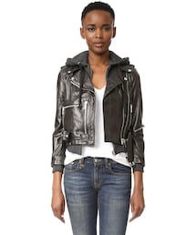 ライダース R13（アールサーティーン）の「R13 Hooded Leather Moto Jacket