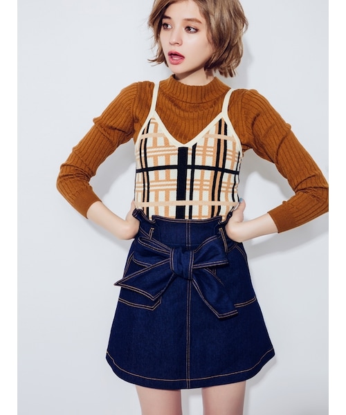 dazzlin（ダズリン）の「【sc】ミリタリータックスカート（スカート・レディース・ブルー/インディゴ/ベージュ・S/M）」の4枚目の写真