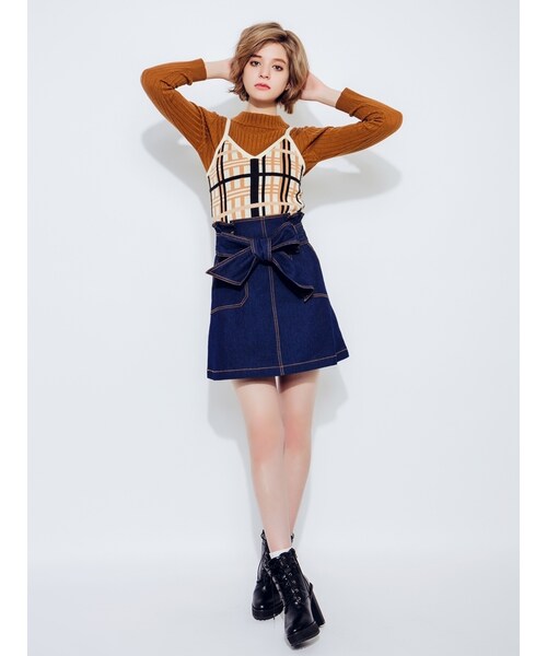 dazzlin（ダズリン）の「【sc】ミリタリータックスカート（スカート・レディース・ブルー/インディゴ/ベージュ・S/M）」の5枚目の写真