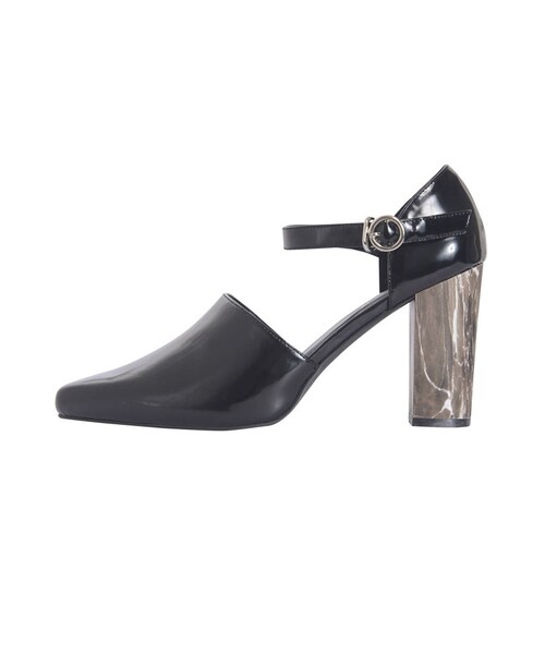 EVRIS（エヴリス）の「バイカラーヒールパンプス（シューズ・レディース・ブラック/ブラウン・S/M/L）」の6枚目の写真