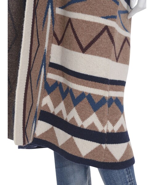 Ungrid（アングリッド）の「ジャカードニットガウン（トップス・レディース・ネイビー/ベージュ・F）」の12枚目の写真