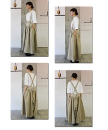 SUSURI ススリ ピザントパンツ 2020AW キュロットパンツ susuri(ススリ)の「susuri ススリ コットンツイルガース