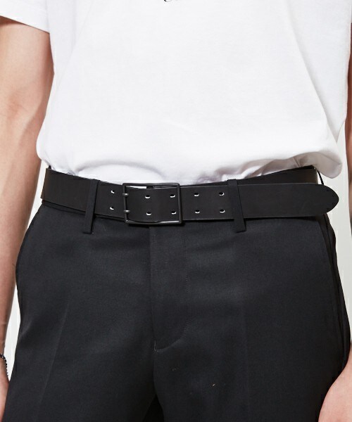 JOHN LAWRENCE SULLIVAN（ジョンローレンスサリバン）の「JOHN LAWRENCE SULLIVAN ダブルピンベルト（ベルト・メンズ・ブラック・SMALL/MEDIUM）」の4枚目の写真