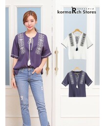 KORMARCH | タッセル刺繍ブラウス(シャツ/ブラウス)