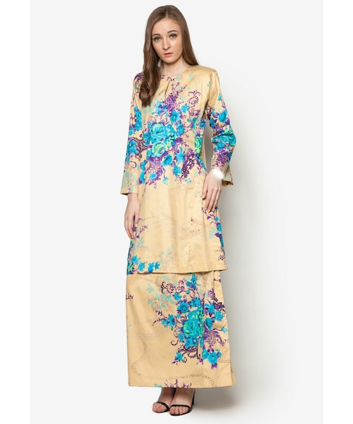 Butik Sireh Pinang（-）の「Baju Kurung Pahang Japanese Cotton（その他・レディース・Yellow/Purple・XS/S/M/L）」の4枚目の写真