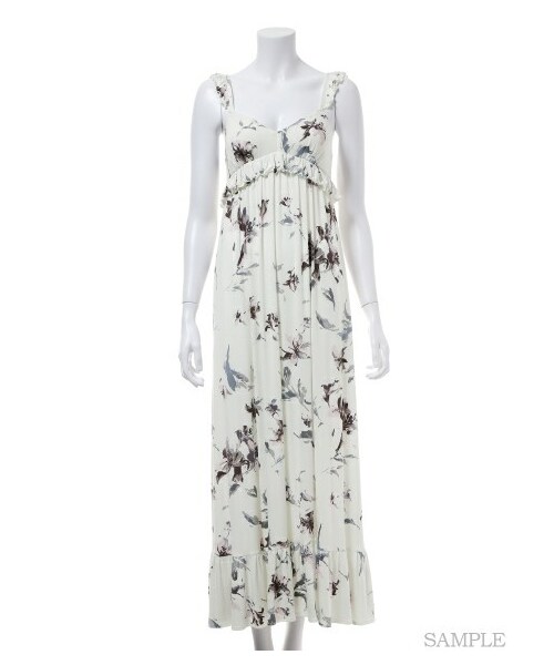 gelato pique（ジェラートピケ）の「リリーカップインキャミソールマキシドレス（ワンピース・レディース・MNT/PNK・F）」の4枚目の写真