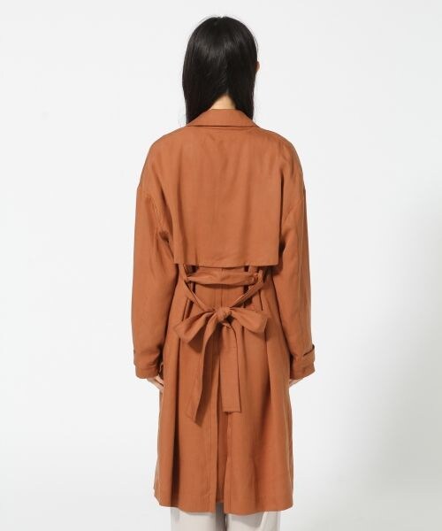 HARE(ハレ)の「テンセルツイルトレンチコート(ジャケット/アウター・ブラック/ブラウン・S/M)」の7枚目の写真