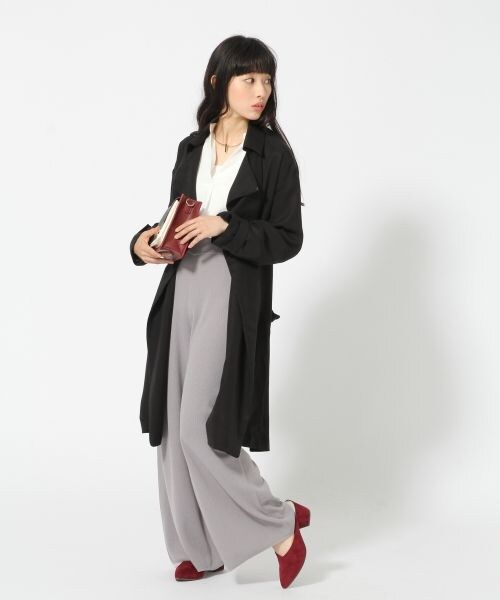 HARE(ハレ)の「テンセルツイルトレンチコート(ジャケット/アウター・ブラック/ブラウン・S/M)」の3枚目の写真