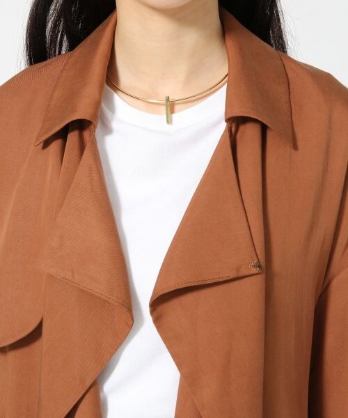 HARE(ハレ)の「テンセルツイルトレンチコート(ジャケット/アウター・ブラック/ブラウン・S/M)」の8枚目の写真