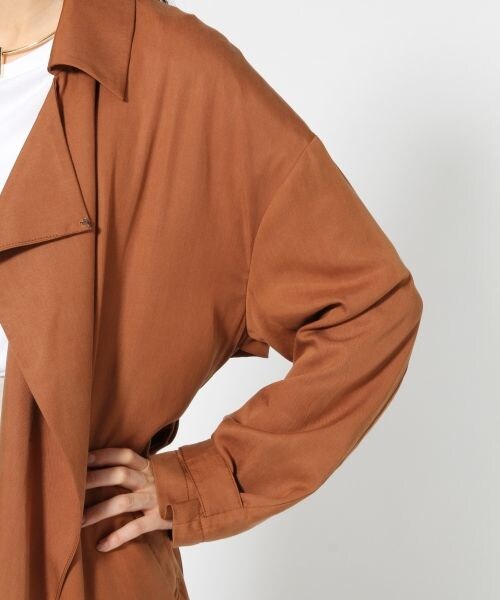 HARE(ハレ)の「テンセルツイルトレンチコート(ジャケット/アウター・ブラック/ブラウン・S/M)」の9枚目の写真