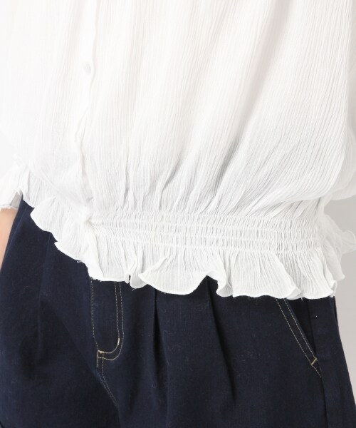 Heather（ヘザー）の「スモッキングシシュウブラウス（トップス・オフホワイト/レッド/ネイビー・FREE）」の10枚目の写真
