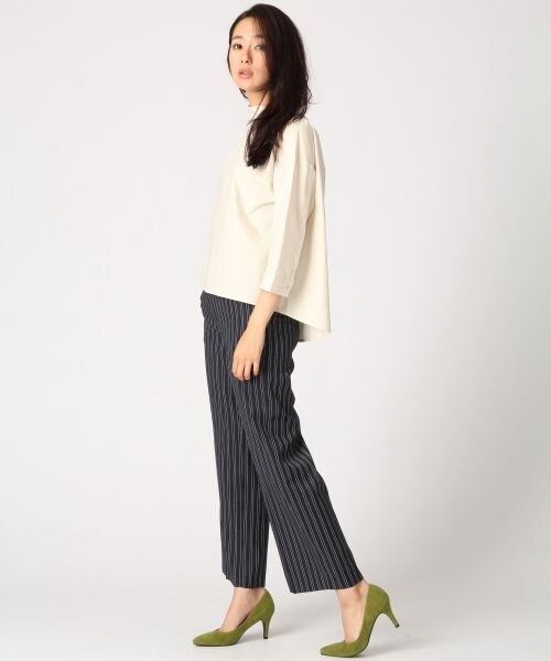 BLISS POINT（ブリスポイント）の「TRワイドトラウザー（パンツ・ブラック/ブラウン/グレーストライプ/ネイビーストライプ・M/L）」の8枚目の写真