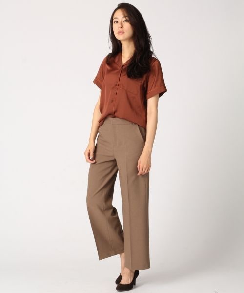 BLISS POINT（ブリスポイント）の「TRワイドトラウザー（パンツ・ブラック/ブラウン/グレーストライプ/ネイビーストライプ・M/L）」の6枚目の写真