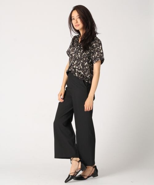 BLISS POINT（ブリスポイント）の「TRワイドトラウザー（パンツ・ブラック/ブラウン/グレーストライプ/ネイビーストライプ・M/L）」の5枚目の写真