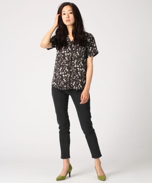 BLISS POINT（ブリスポイント）の「STR/デニムテーパードパンツ（パンツ・ブラックデニム/クラッシュ/ブルー・S/M/L）」の5枚目の写真