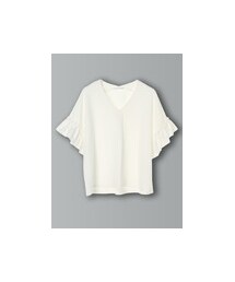 E hyphen world gallery | ・Vネック袖フリルプルオーバー(トップス)