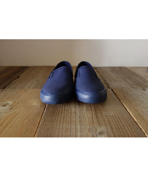 FRED PERRY（フレッドペリー）の「【完売御礼】FRED PERRY フレッドペリー B6221U Turner Slip On Canvas スリッポン キャンバス CARBON BLE カーボンブルー【正規取り扱い品】（スニーカー・メンズ・その他）」の4枚目の写真