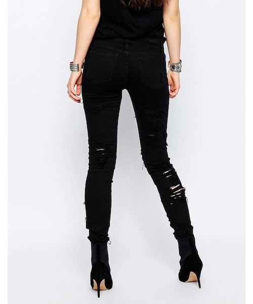 Blank NYC(-)の「BLANK NYC Blank NYC Skinny Super Destroy Jeans(デニムパンツ・レディース・Black・W27/W24/W25/W26)」の3枚目の写真