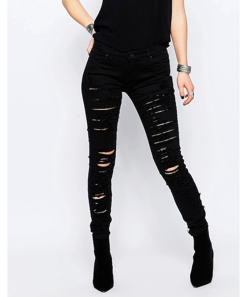 Blank NYC(-)の「BLANK NYC Blank NYC Skinny Super Destroy Jeans(デニムパンツ・レディース・Black・W27/W24/W25/W26)」の4枚目の写真