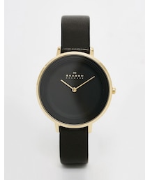 SKAGEN | Skagen All Black Leather SKW2286 Watch(アナログ腕時計)
