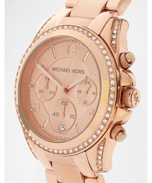 MICHAEL KORS(マイケルコース)の「Michael Kors Blair MK5263 Rose Gold Chronograph Watch(アナログ腕時計・レディース・Two tone・One Size)」の2枚目の写真