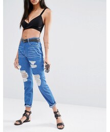 Missguided | Missguided Riot High Rise Ripped Jean(デニムパンツ)