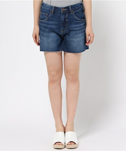 archives（アルシーヴ）の「デニムショートパンツ（デニムパンツ・レディース・ネイビー/ロイヤルブルー・SMALL/MEDIUM）」の3枚目の写真