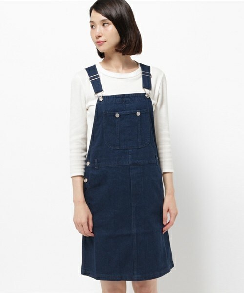 archives（アルシーヴ）の「デニムジャンスカ（デニムスカート・レディース・ネイビー/ロイヤルブルー・MEDIUM）」の3枚目の写真