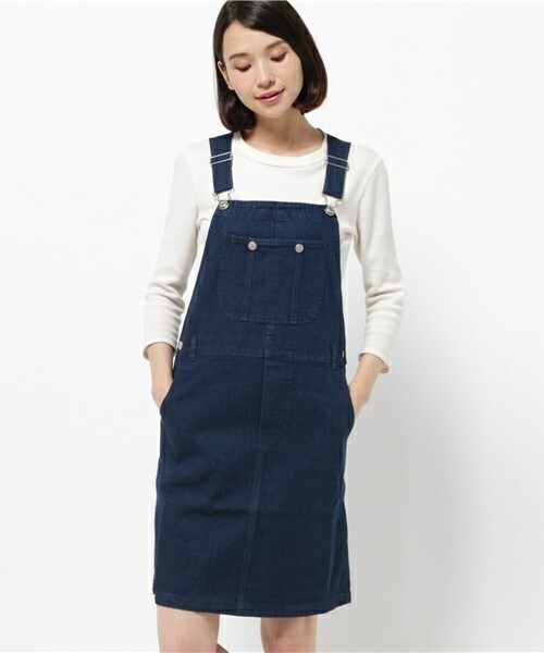 archives（アルシーヴ）の「デニムジャンスカ（デニムスカート・レディース・ネイビー/ロイヤルブルー・MEDIUM）」の2枚目の写真