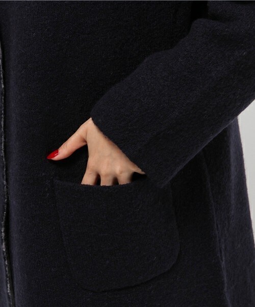 archives（アルシーヴ）の「Wフェイスフードカーデ（カーディガン/ボレロ・レディース・グレー/チャコールグレー/ネイビー/キャメル・MEDIUM）」の8枚目の写真