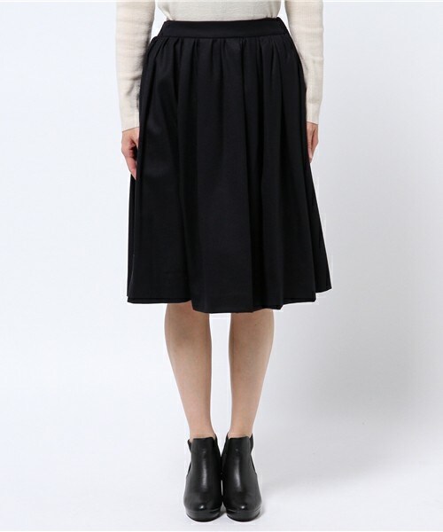 Doux archives（ドゥアルシーヴ）の「ギャザーサーキュラー（スカート・レディース・カーキ/ネイビー・MEDIUM）」の3枚目の写真